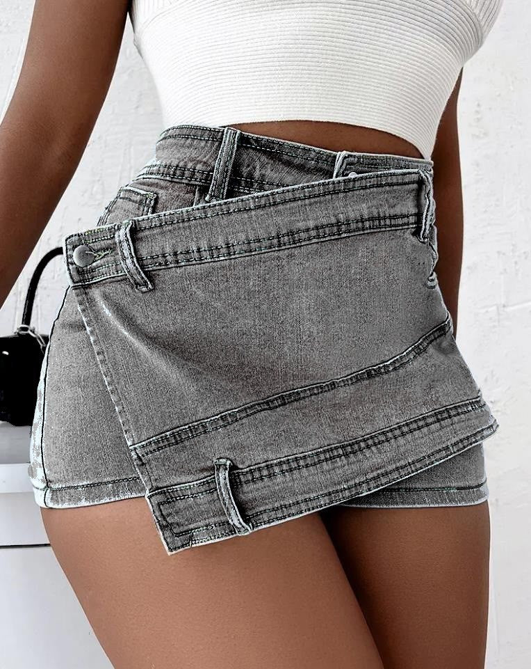 Denim Mini Skort