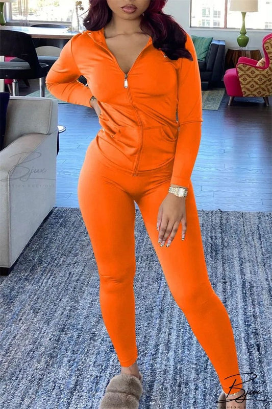 Orange Jogging Suit