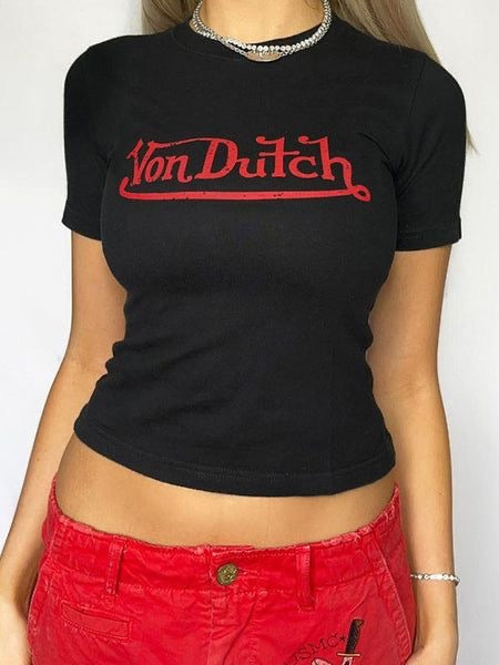 Von Dutch Crop Top Red
