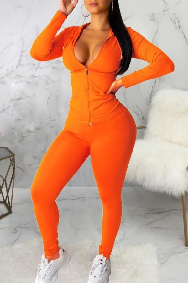 Orange Jogging Suit